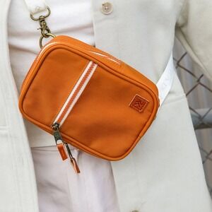 THREAD Unisex Solid Nylon Crossbody Bag, Honey (Orange), Small‎
